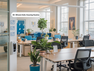 how to design a 30‑minute daily cleaning routine that keeps open‑plan offices covid‑safe and productivity high