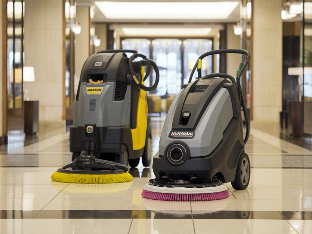 How to choose between Karcher and Numatic floor machines for high‑traffic hospitality sites