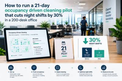 How to run a 21‑day occupancy-driven cleaning pilot that cuts night shifts by 30% in a 200‑desk office
