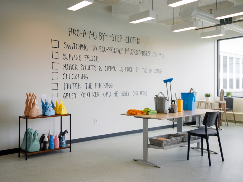 Step by step checklist for switching an office to eco‑friendly microfiber systems